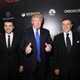 Emin Agalarov, Donald Trump and Aras Agalarov on the red carpet at the 2013 Miss Universe pageant Nov. 9, 2013, in Moscow (Victor Boyko/Getty Images)